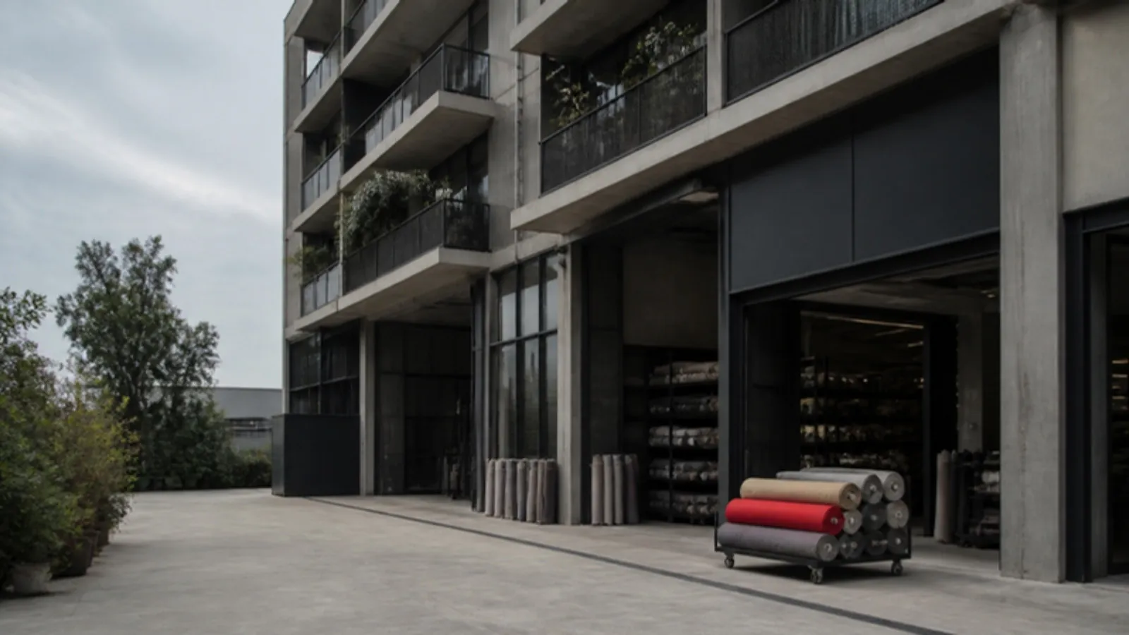 Üst katları konut, alt katları tekstil atölyesi olan apartman